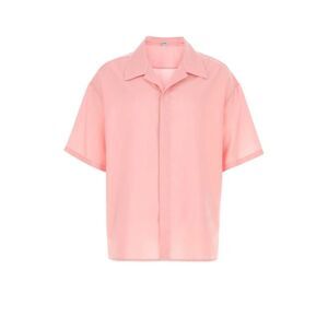 LOEWE Short Sleeve Camp Collar Shirt Men PINK Shirts